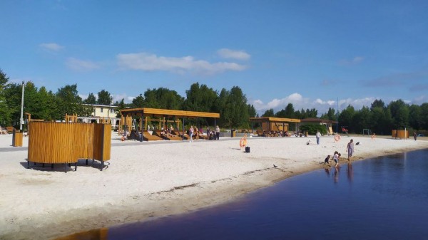 В Сестрорецке благоустроили пляж