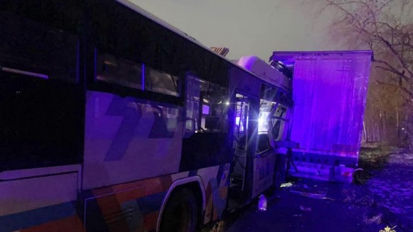 МВД: в Ленинградской области автобус въехал в припаркованную на обочине фуру МВД: в Ленинградской области автобус въехал в припаркованную на обочине фуру