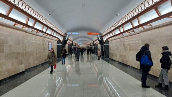 Станция метро "Горный институт" сможет пропускать по 100 тысяч человек в день Станция метро "Горный институт" сможет пропускать по 100 тысяч человек в день