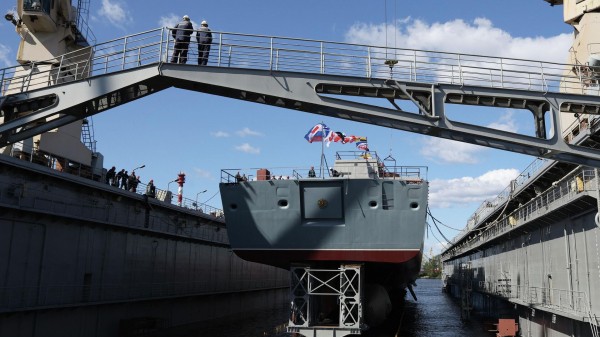 На "Северной верфи" в Петербурге спустили на воду фрегат "Адмирал Амелько" На "Северной верфи" в Петербурге спустили на воду фрегат "Адмирал Амелько"