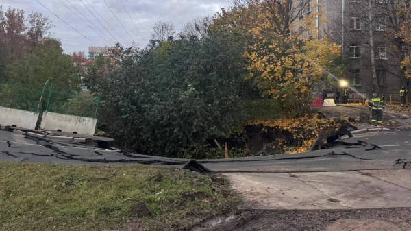 СК начал проверку после провала асфальта у дома в Выборгском районе Петербурга СК начал проверку после провала асфальта у дома в Выборгском районе Петербурга