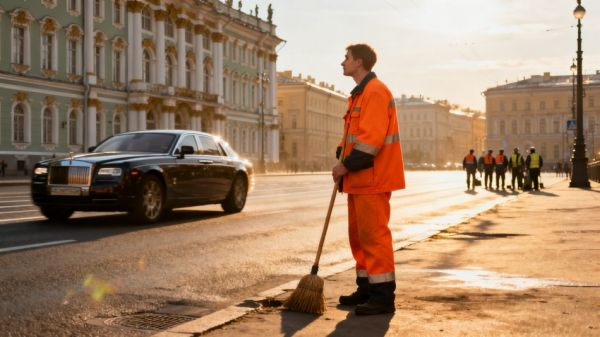 Зарплаты дворников в Петербурге уступают московским на 20 тысяч рублей Зарплаты дворников в Петербурге уступают московским на 20 тысяч рублей